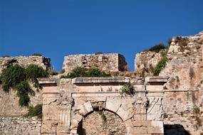 Castle Fortress old stone, methoni, greece