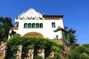 house on a hill in barcelona on a sunny day