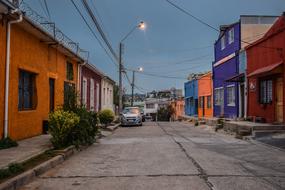 colorful city buildings in Valparaiso, Chile