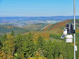 radio tower overlooking the forest