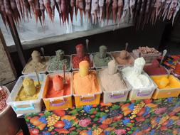 spice corner at the market