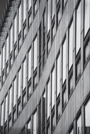 black and white diagonal, modern building facade