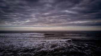 Waves Clouds Ocean