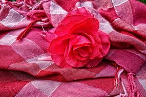 Shawl Fashion Fabric red rose