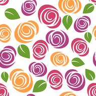 colorful floral roses pattern background