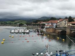 panoramic view of the port of the old town in spain