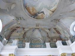 Beautiful and colorful, decorated architecture, with the painting, in Berlin, Germany