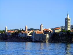 towers on the island of Rab, Croatia