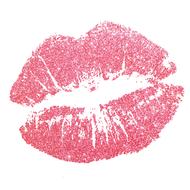 lipstick mouth pink kiss drawing