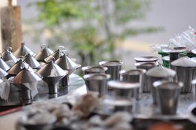 iron kitchen appliances near the window