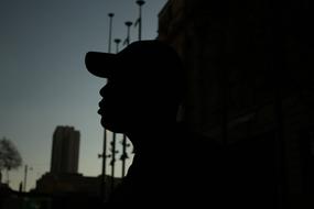 portrait of man silhouette in Pretoria City