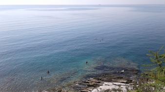 panorama of the sea coast in Kavala, Greece