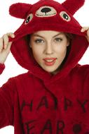 Young Girl in fun red hoodie