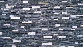 gray white facade brick