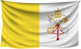 vatican city flag on a white background