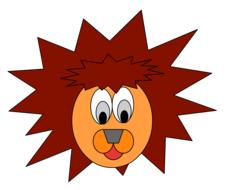 lion cartoon face drawing