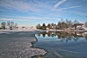 ice on the lake