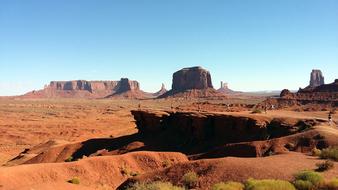 red sands in the desert