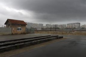 storm clouds over the city