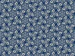 A mosaic of flowers on a blue background