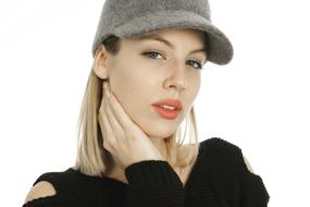 Beautiful Girl grey hat