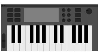 keyboard controller music drawing