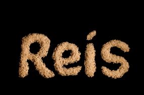 word of rice grains