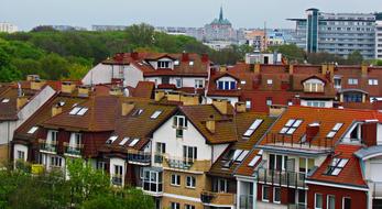 Houses red Roofs City