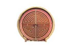 Goal Round Isolated Wooden