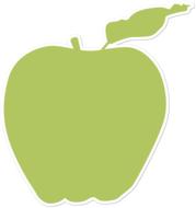 silhouette apple fruit farm symbol