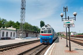 train on the platform, chernivtsi, Ukraine