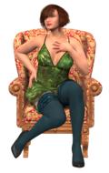 woman sitting beauty overweight