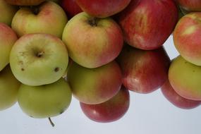 ripe juicy colored apples