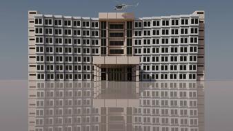 modern architecture as 3d illustration