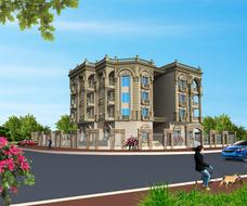 Graphic clipart of Outdoor Building street