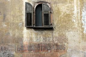Window on wall Old