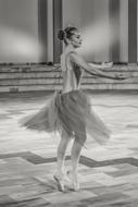 black and white photo of Dancer Ballerina