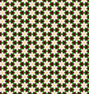 white green pattern flowers