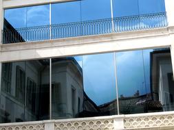 windows on an art nouveau building