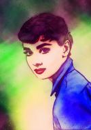 audrey hepburn actress vintage art