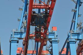 container terminal at the port of Elbe, Hamburg