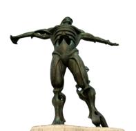 Statue Metal Isolated person