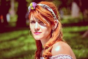 Beautiful Girl Portrait red hair