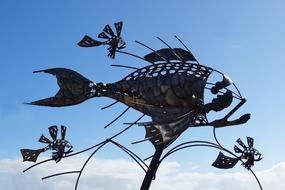 iron fish sculpture