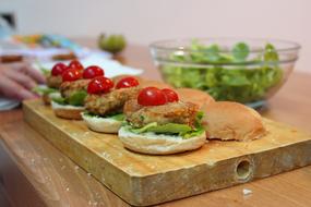 burger baking