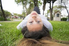 Women Portrait Model green grass