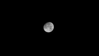 white cold Moon Black and white