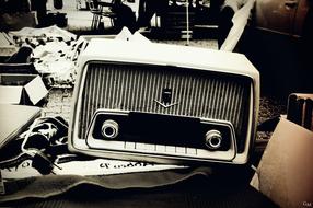 black and white photo of historically Radio