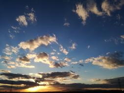 Sunset in evening weather