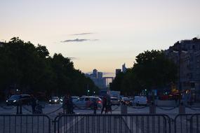 people in City at Evening, france, paris